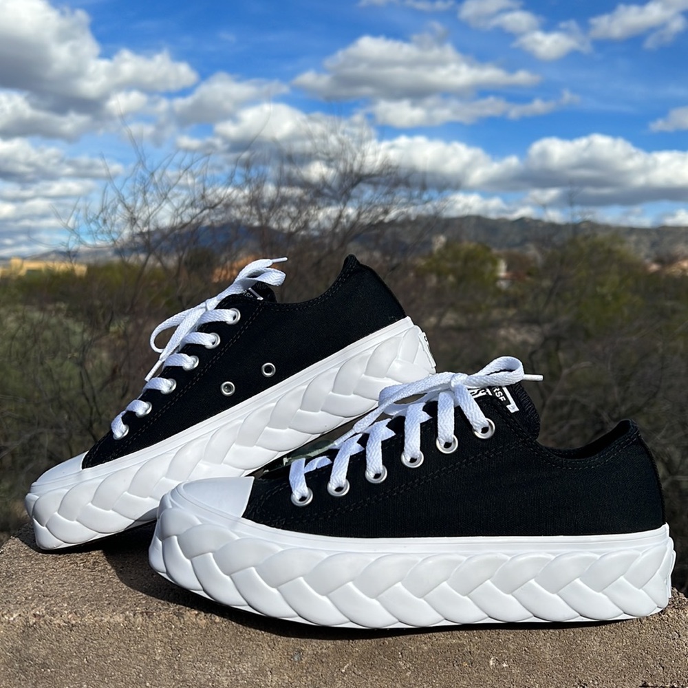 👟 New Super Chunky Converse Cable Lift CTAS OX Platform Sneakers 👟